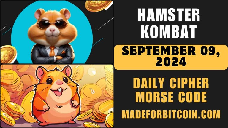 Today Answers For Hamster Kombat Cipher Code, September 09, 2024