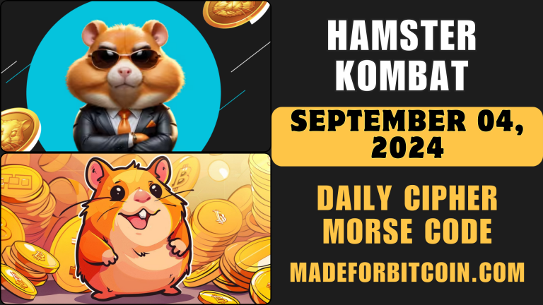 Hamster Kombat Daily Cipher Code Answer for September 4, 2024