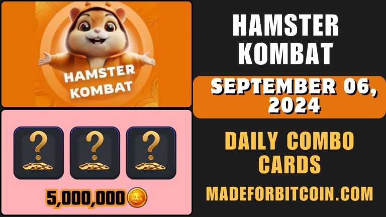 Answers For Hamster Kombat Daily Combo Cards – September 06, 2024