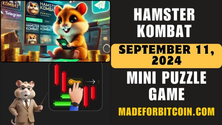 TODAY Hamster Kombat Mini Game Puzzle Solved for September 11, 2024