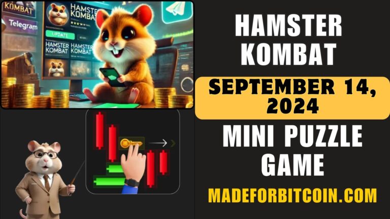 TODAY Hamster Kombat Mini Game Puzzle Solved for September 14, 2024